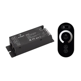 Фото #1 товара Диммер ARL-3022-OVAL-DIM Black (12-24V, 1x25A, ПДУ, RF) (Arlight, IP20 Металл, 2 года)