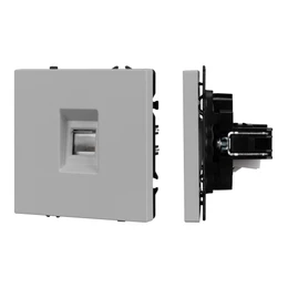 Фото #1 товара Механизм компьютерной розетки SCT-NOBE-MPC1-SFPL-IS (RJ-45, CAT6) (Arlight, Никель)