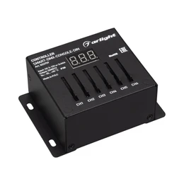 Фото #1 товара Контроллер SMART-DMX-CONSOLE-DIN (5-12V, 6CH, XLR3) (Arlight, IP20 Металл, 5 лет)
