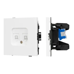Фото #1 товара Механизм компьютерной розетки двойной SCT-TENDO-MPC2-PL-WH (RJ-45, CAT6) (Arlight, -)