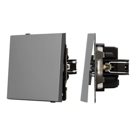 Фото #1 товара Механизм выключателя одноклавишный перекрёстный SWT-TENDO-MKX1-PL-GR (230V, 10A) (Arlight, -)