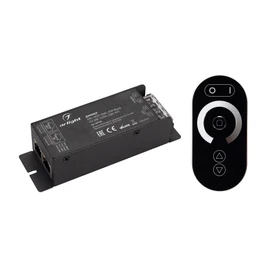 Фото #1 товара Диммер ARL-3022-OVAL-DIM Black (12-24V, 1x25A, ПДУ, RF) (Arlight, IP20 Металл, 2 года)