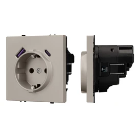 Фото #1 товара Механизм розетки с USB зарядкой SCT-NOBE-MUAC-SFPL-CA (230V, 16A) (Arlight, Кашемир)