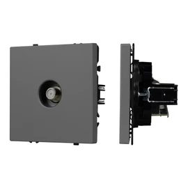 Фото #1 товара Механизм спутниковой розетки SCT-NOBE-MST1-SFPL-GR (SAT) (Arlight, Серый базальт)