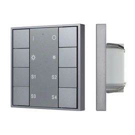 Фото #1 товара INTELLIGENT ARLIGHT Кнопочная панель DALI-201-23-1G-4SC-DIM-DT6-IN Silver (BUS, Frame) (IARL, IP20 Металл, 3 года)
