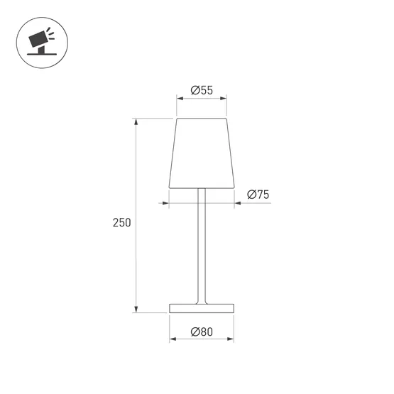 Фото #8 товара Светильник SP-DAISY-TAB-1.5W Warm3000-MIX (WH, 90 deg) (Arlight, IP54 Металл, 2 года)