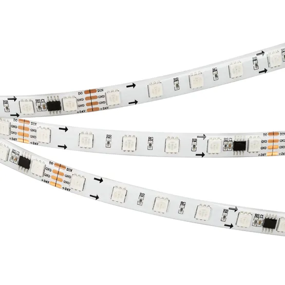 Фото #1 товара Светодиодная лента SPI-5000SE-AM 24V RGB (5060, 60 LED/m, x6) (Arlight, Закрытый, IP65)