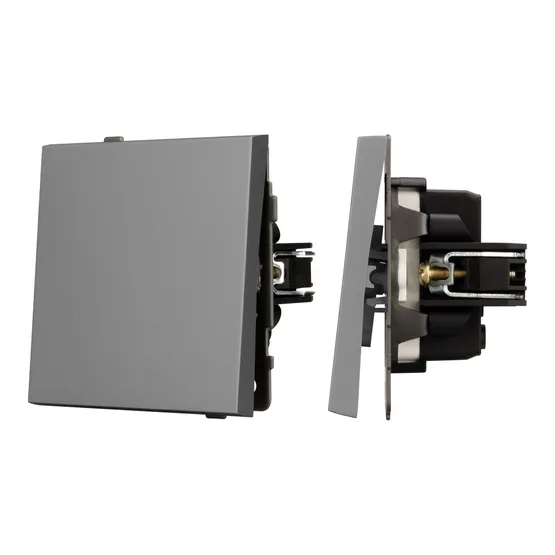 Фото #1 товара Механизм выключателя одноклавишный перекрёстный SWT-TENDO-MKX1-PL-GR (230V, 10A) (Arlight, -)