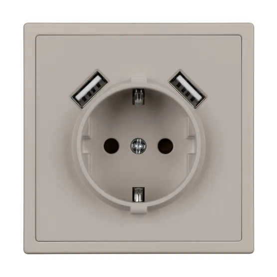 Фото #3 товара Механизм розетки с USB зарядкой SCT-NOBE-MUAA-SFPL-CA (230V, 16A) (Arlight, Кашемир)