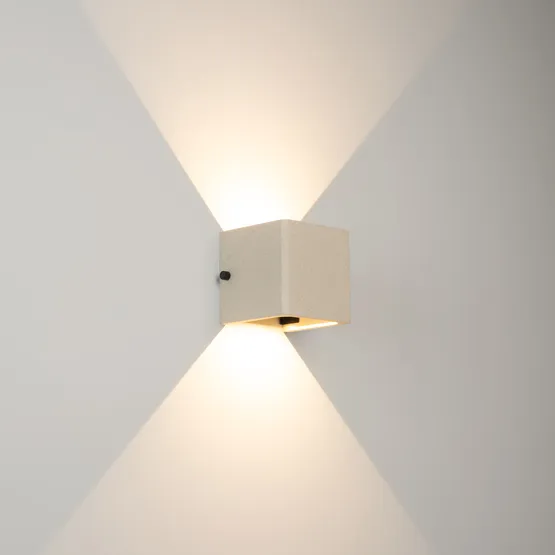 Фото #6 товара Светильник LGD-PERAN-WALL-S120x120-6W Warm3000 (WH, 0-80 deg, 230V) (Arlight, IP65 Бетон, 3 года)