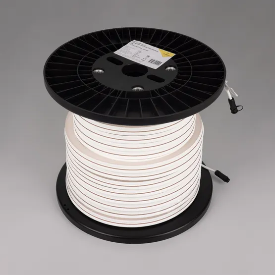 Фото #4 товара Светодиодная лента герметичная MOONLIGHT-PRO-SIDE-X320-20x20mm 48V White6000 (10 W/m, IP67, 30m, wire x2) (Arlight, Вывод боковой, 7 лет)