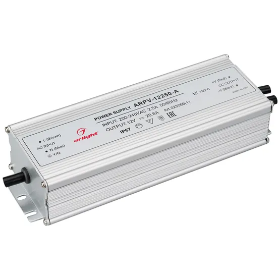 Фото #1 товара Блок питания ARPV-12250-A (12V, 20.8A, 250W) (Arlight, IP67 Металл, 3 года)