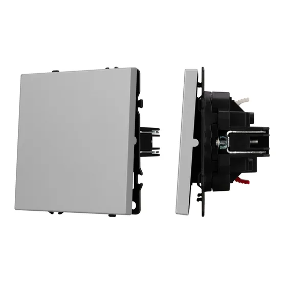 Фото #1 товара Механизм выключателя одноклавишный проходной SWT-NOBE-MKP1-SFPL-IS (230V, 10A) (Arlight, Никель)