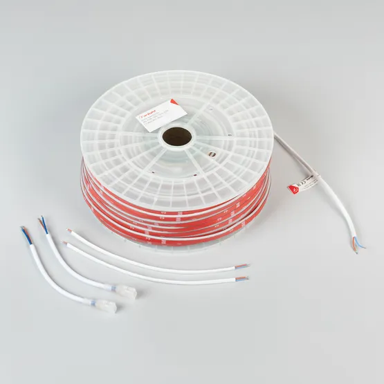 Фото #2 товара Светодиодная лента герметичная ARL-PSW-U286-10mm 230V White6000 (13 W/m, IP67, 50m) (Arlight, -)