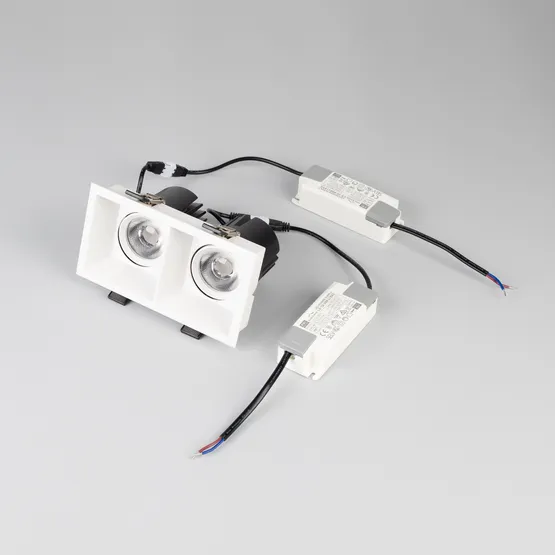 Фото #7 товара Светильник MS-FLOW-BUILT-S157x85-2x6W Warm3000 (WH, 15 deg, 230V) (Arlight, IP20 Металл, 5 лет)