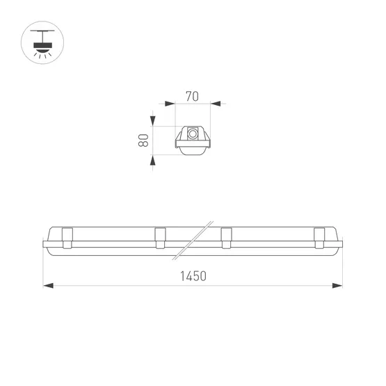 Фото #7 товара Светильник ALT-DALLAS-L1550-50W Day4000-MIX (WH, 120 deg, 230V) (Arlight, IP66 Пластик, 5 лет)