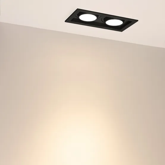 Фото #5 товара Светильник MS-VORTEX-BUILT-S210x117-2x20W Warm3000 (BK-BK, 40 deg, 230V) (Arlight, IP20 Металл, 5 лет)