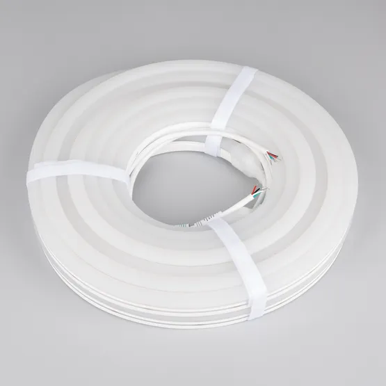Фото #3 товара Светодиодная лента герметичная MOONLIGHT-PRO-SIDE-X336-12x24mm 24V RGBW-Day (12 W/m, IP68, 10m, wire x2) (Arlight, Вывод прямой, 5 лет)