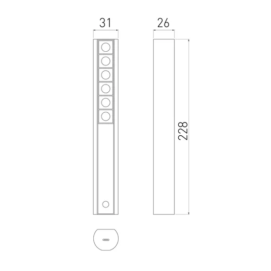 Фото #6 товара Светильник SP-ARTE-SIX-L227-3W Day4000-MIX (BK, 32 deg, 5V, 1A) (Arlight, IP20 Металл, 2 года)
