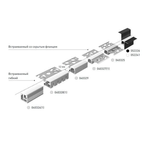Фото #6 товара Профиль СEIL-S12-SHADOW-20-SIDE-3000 ANOD BLACK (Arlight, Алюминий)