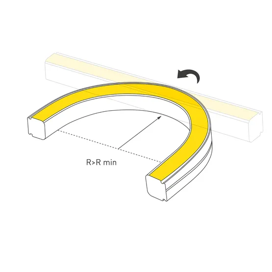 Фото #2 товара Светодиодная лента герметичная WAVE-SIDE-DOUBLE-B84-16x15mm 24V RGB (10 W/m, IP67, 5m, wire x1) (Arlight, Вывод боковой, 5 лет)
