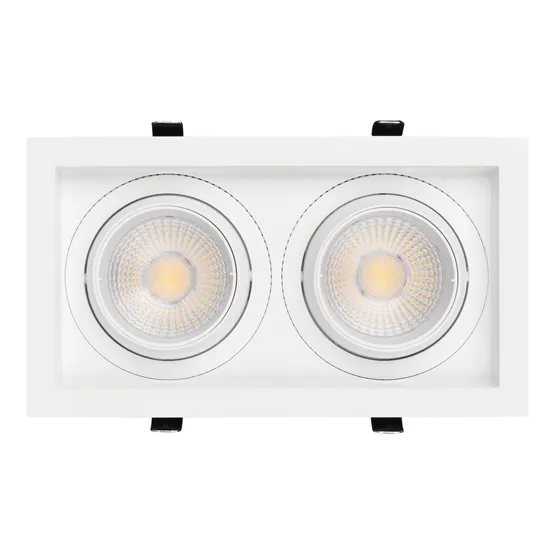 Фото #2 товара Светильник MS-VORTEX-BUILT-S250x140-2x30W Warm3000 (WH-WH, 50 deg, 230V) (Arlight, IP20 Металл, 5 лет)