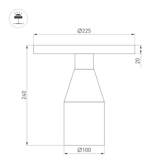 Фото #2 товара Светильник SP-CROOD-TAB-R22.5x24-7W Warm3200-MIX (CF-BK, 140 deg, 230V) (Arlight, IP20, Мрамор, 5 лет)