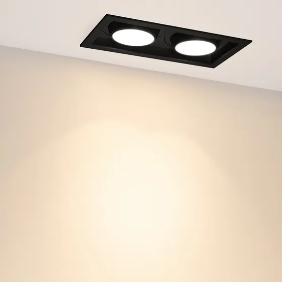 Фото #5 товара Светильник MS-VORTEX-BUILT-S250x140-2x30W Warm3000 (BK-BK, 17 deg, 230V) (Arlight, IP20 Металл, 5 лет)