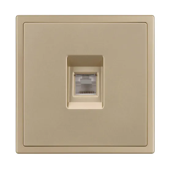 Фото #4 товара Механизм компьютерной розетки SCT-NOBE-MPC1-SFPL-GD (RJ-45, CAT6) (Arlight, Золотой песок)