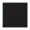 Минифото #2 товара ARL NOBE USB Розетка тип А+С+С софт-тач черный оникс SCT-MUACC-SFPL-FC-BK (65W, QC3) (Arlight, -)